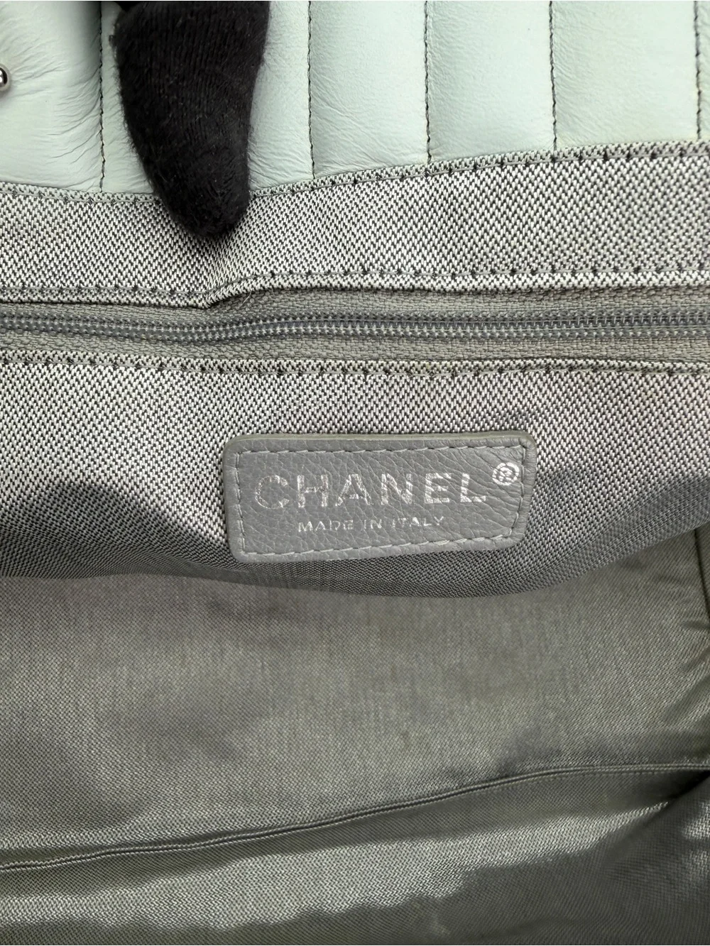 Chanel Mademoiselle Vertical Quilt Tote